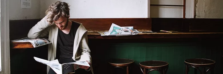 Man reading the paper